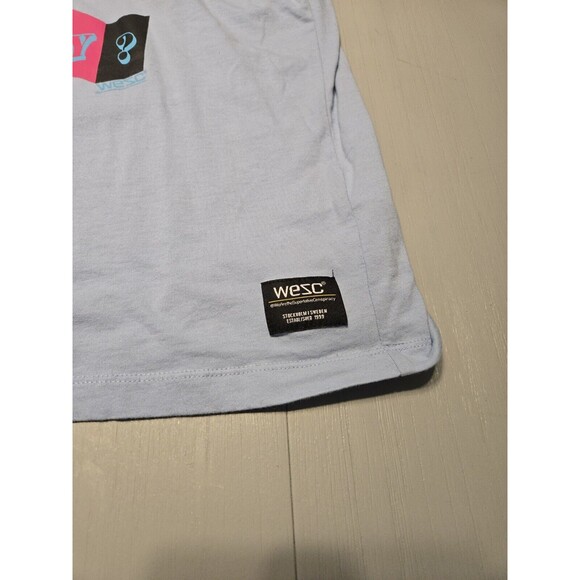 Wezc Mason Thrills Thirsty T Shirt. Chambray Blue. Size XXL. Nice Graphics. 2XL - Picture 4 of 6